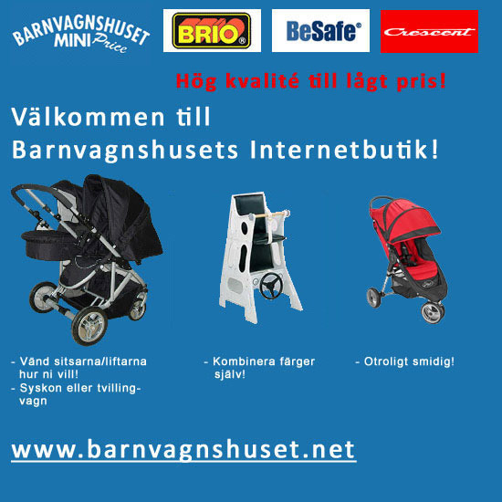 V�lkommen till barnvagnshusets Internetbutik! H�g kvalit� till l�gt pris!