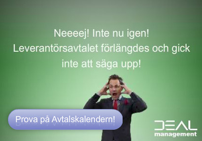 Neeeej! Inte nu igen! Leverant�rsavtalet f�rl�ngdes och gick inte att s�ga upp! Prova p� avtalskalendern!