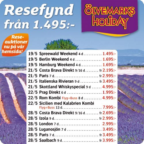 Resefynd fr�n 1.495:-