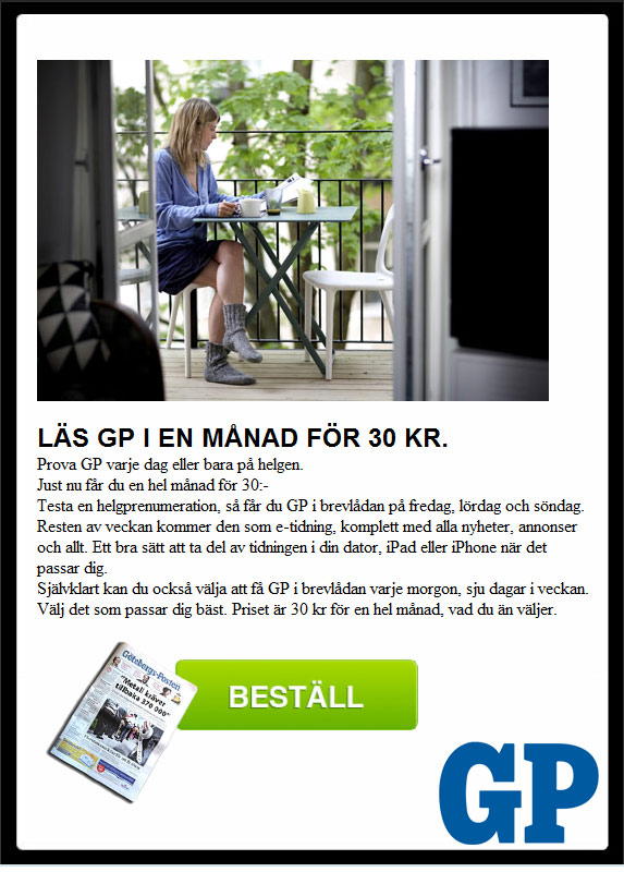 L�s GP en m�nad f�r 30 kr