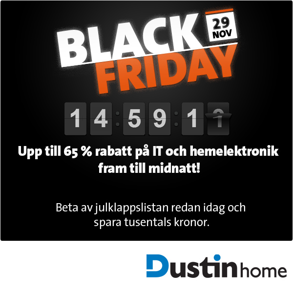 Upp till 65% rabatt p� IT och hemelektronik fram till midnatt!