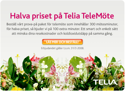 Halva priset på Telia TeleMöte!