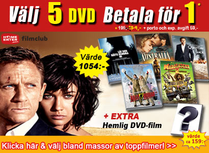 V�lj 5 DVD Betala f�r 1